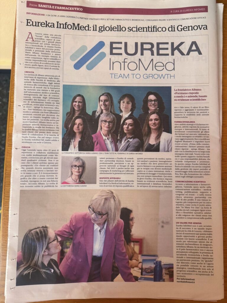 Articolo de La Repubblica su Eureka InfoMed
